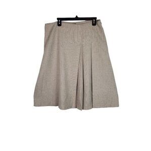 Jones New York Skirt Pleated Front Brown Midi Size 16 NWT
